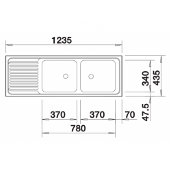 Zlewozmywak Blanco TOP EZS 12 x 4-2 500 374